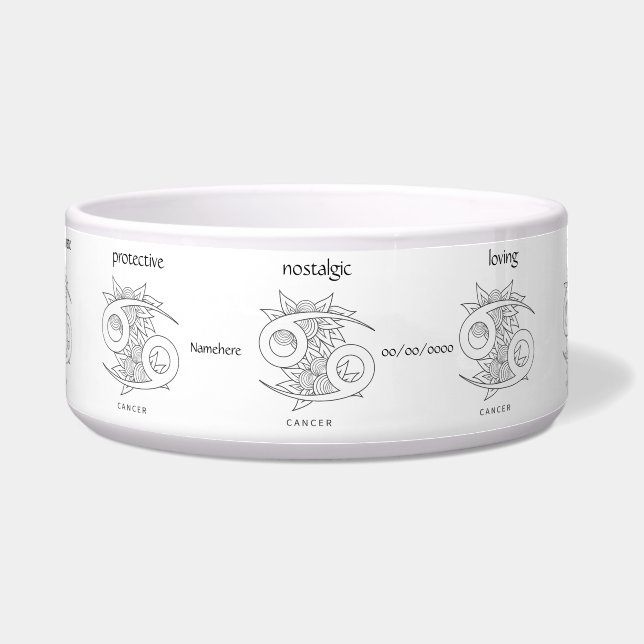 Erstellen Sie Ihren eigenen eleganten Schwarz-Weiß Napf (Vorderseite)