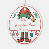 Erstellen Sie Ihren eigenen Elternnamen und Weihna Keramik Ornament (Links)