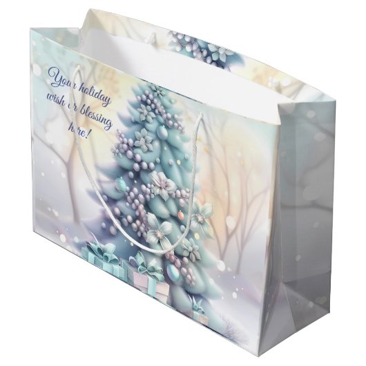 Erstellen Sie Ihren eigenen Extravaganten Blumenwe Große Geschenktüte (Rückseite Schrägansicht)