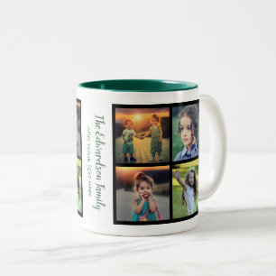 Erstellen Sie Ihren eigenen Familiennamen für das Zweifarbige Tasse