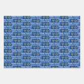 Erstellen Sie Ihren eigenen Familiennamen Happy Ha Geschenkpapier Set (Vorderseite)