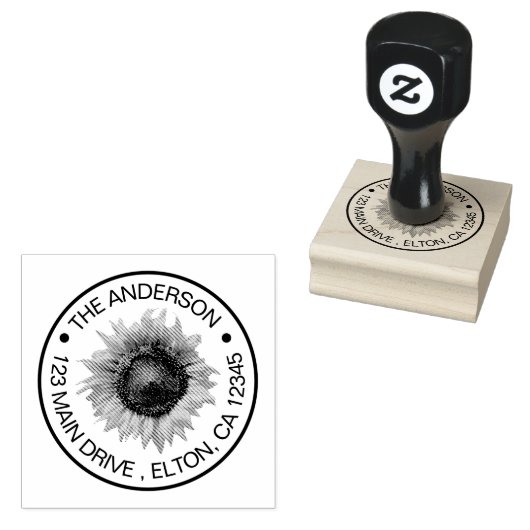 Erstellen Sie Ihren eigenen Familiennamen Sonnenbl Gummistempel (Stempel)