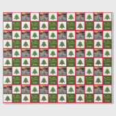 Erstellen Sie Ihren eigenen Familiennamen Weihnach Geschenkpapier (Flach)