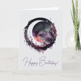 Erstellen Sie Ihren eigenen farbenfrohen Boho Moon Feiertagskarte