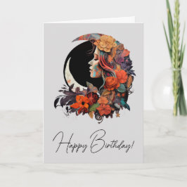 Erstellen Sie Ihren eigenen farbenfrohen Boho Moon Feiertagskarte