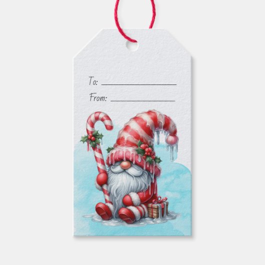 Erstellen Sie Ihren eigenen festen Peppermint Weih Geschenkanhänger (Vorderseite)