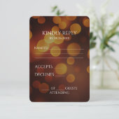 Erstellen Sie Ihren eigenen Feuer Orange Bokeh RSVP Karte (Stehend Vorderseite)