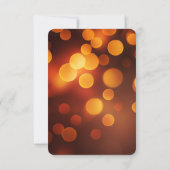 Erstellen Sie Ihren eigenen Feuer Orange Bokeh RSVP Karte (Rückseite)