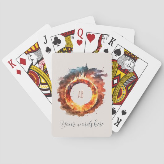 Erstellen Sie Ihren eigenen Feuerring Spielkarten (Rückseite)