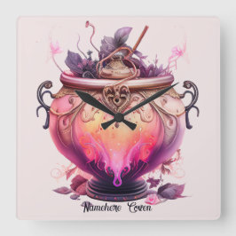 Erstellen Sie Ihren eigenen Feuertränke-Kessel Quadratische Wanduhr