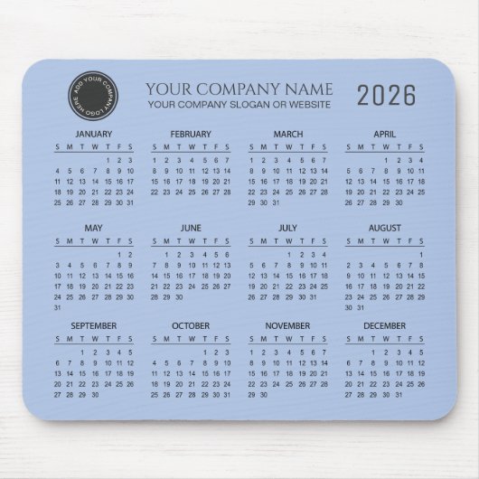 Erstellen Sie Ihren eigenen Firmenkalender 2026 | Mousepad (Vorne)