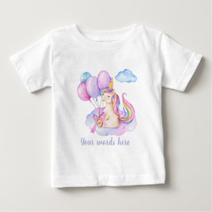 Erstellen Sie Ihren eigenen Floating Unicorn Gebur Baby T-shirt