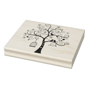 Erstellen Sie Ihren eigenen floralen Filigree-Baum Gummistempel