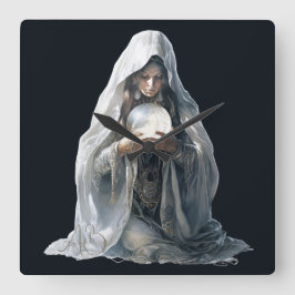 Erstellen Sie Ihren eigenen Fortune-Teller Quadratische Wanduhr