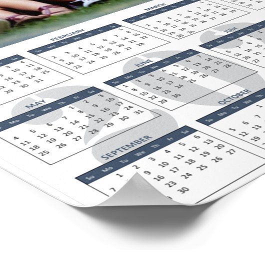 Erstellen Sie Ihren eigenen Foto 2025 Poster-Kalen Poster (Ecke)