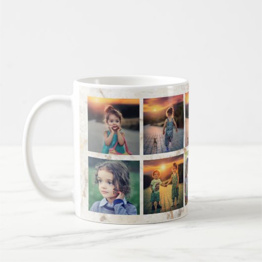 Erstellen Sie Ihren eigenen Foto Collage Marmor Kaffeetasse (Links)