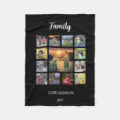 Erstellen Sie Ihren eigenen Foto-Collage-Monogramm Fleecedecke (Vorderseite)