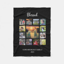 Erstellen Sie Ihren eigenen Foto-Collage-Monogramm Fleecedecke