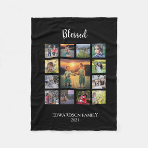 Erstellen Sie Ihren eigenen Foto-Collage-Monogramm Fleecedecke