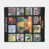 Erstellen Sie Ihren eigenen Foto-Collage-Monogramm Fleecedecke (Vorderseite (Horizontal))