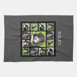 Erstellen Sie Ihren eigenen Foto Collage Monogramm Geschirrtuch