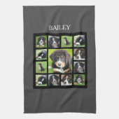 Erstellen Sie Ihren eigenen Foto Collage Monogramm Geschirrtuch (Vertikal)