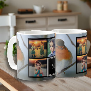 Erstellen Sie Ihren eigenen Foto-Collage Monogramm Kaffeetasse