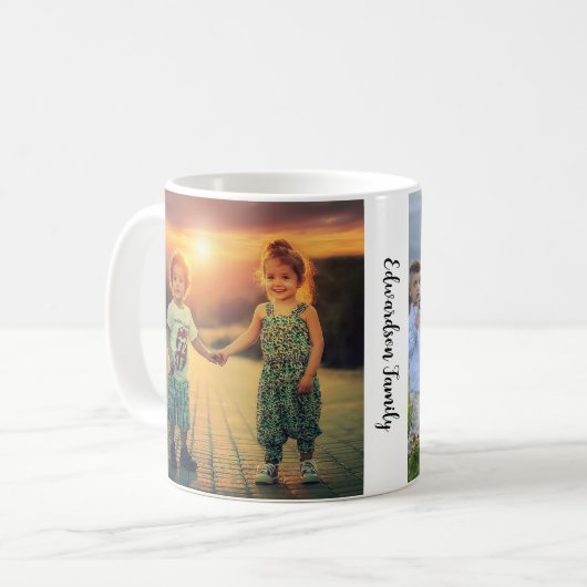 Erstellen Sie Ihren eigenen Foto-Monogrammnamen Kaffeetasse (Vorderseite Links)