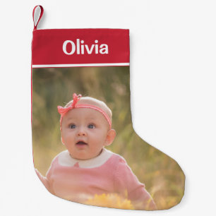 Erstellen Sie Ihren eigenen Foto-Namen Kleiner Weihnachtsstrumpf