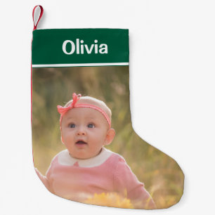 Erstellen Sie Ihren eigenen Foto-Namen Kleiner Weihnachtsstrumpf