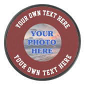 Erstellen Sie Ihren eigenen Foto Text Personalisie Eishockey Puck (Vorderseite)