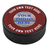 Erstellen Sie Ihren eigenen Foto Text Personalisie Eishockey Puck (3/4)