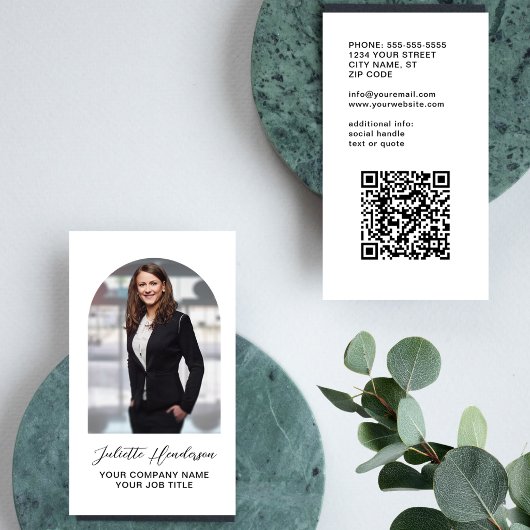 Erstellen Sie Ihren eigenen Fotoinfo-QR-Code Moder Visitenkarte