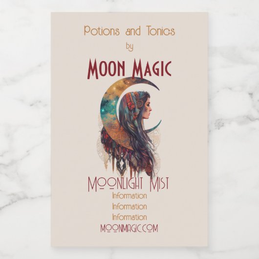 Erstellen Sie Ihren eigenen freien Geist Floral Bo Weinetikett (Einzelnes Label)