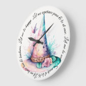 Erstellen Sie Ihren eigenen Frühlingshampfer Blume Große Wanduhr (Winkel)