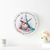 Erstellen Sie Ihren eigenen Frühlingshampfer Blume Große Wanduhr (Zuhause)