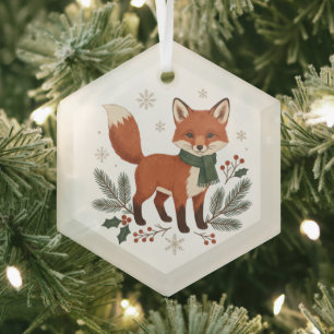 Erstellen Sie Ihren eigenen Fuchs-Weihnachts-Schmu Ornament Aus Glas