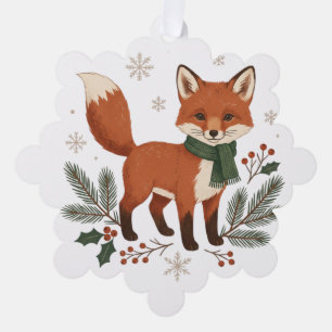 Erstellen Sie Ihren eigenen Fuchs-Weihnachtsbaumsc Ornament Karte
