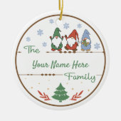 Erstellen Sie Ihren eigenen Geburtsnamen und Weihn Keramik Ornament (Vorne)