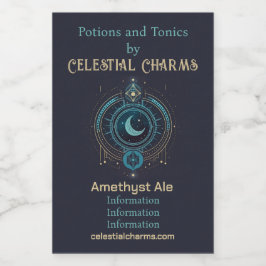 Erstellen Sie Ihren eigenen geometrischen Himmelsl Weinetikett