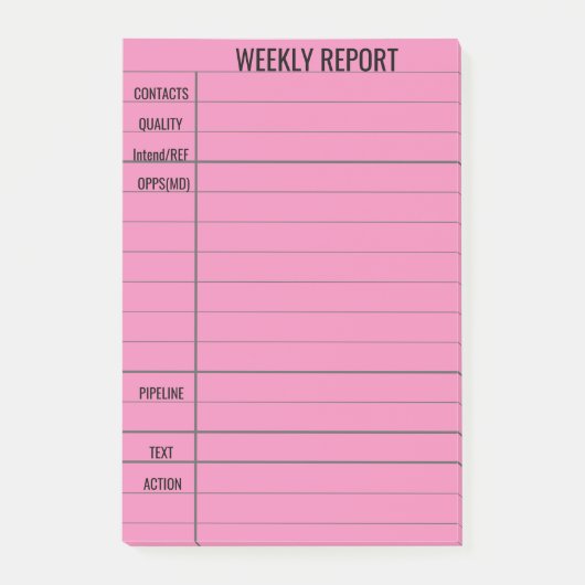Erstellen Sie Ihren eigenen Geschäftswochenbericht Post-it Klebezettel (Vorderseite)