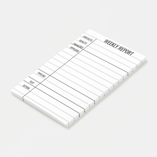 Erstellen Sie Ihren eigenen Geschäftswochenbericht Post-it Klebezettel (angewinkelt)