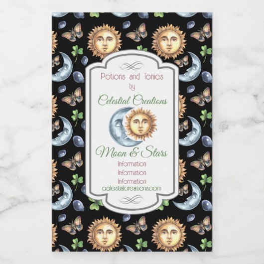 Erstellen Sie Ihren eigenen glücklichen Himmelssch Weinetikett (Einzelnes Label)