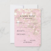 Erstellen Sie Ihren eigenen Gold-Glitzer auf rosa RSVP Karte (Vorderseite)