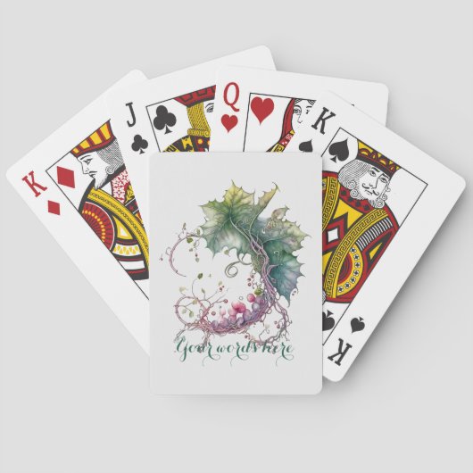 Erstellen Sie Ihren eigenen Grapevine Moon Kranz Spielkarten (Rückseite)