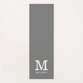 Erstellen Sie Ihren eigenen grauen Familiennamen M Yogamatte (Vorderseite)