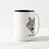 Erstellen Sie Ihren eigenen grauen Wolf  Zweifarbige Tasse (VorderseiteRechts)