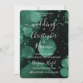 Erstellen Sie Ihren eigenen grünen XL Bokeh Einladung (Vorderseite)