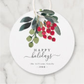 Erstellen Sie Ihren eigenen Happy Holiday Script R Geschenkanhänger (Rückseite)