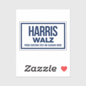 Erstellen Sie Ihren eigenen Harris Walz 2024 Aufkleber (Blatt)